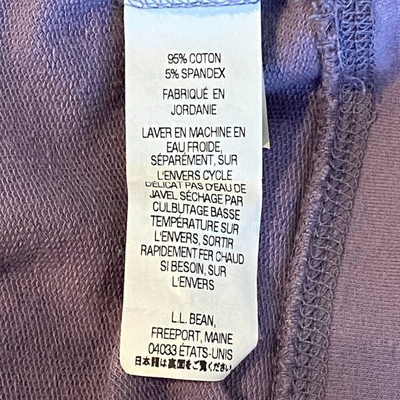 L.L. Bean 2-Piece Lounge Sweat Set Cotton Blend Women's XL Purple #29T - Picture 7 of 8